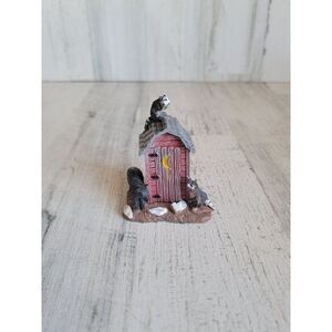 Lemax Outhouse Marauders raccoon Village accessories